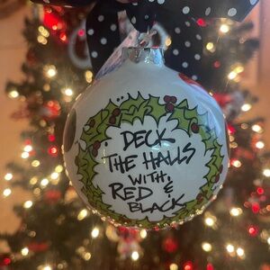 Red & Black Holiday Ornament